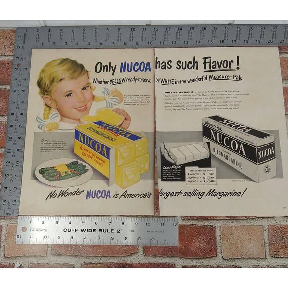 Nucoa Oleo Margarine - Large 2-Pg 21x13 - 1950 Orig Retro Vtg PRINT AD Ephemera - Picture 4 of 15